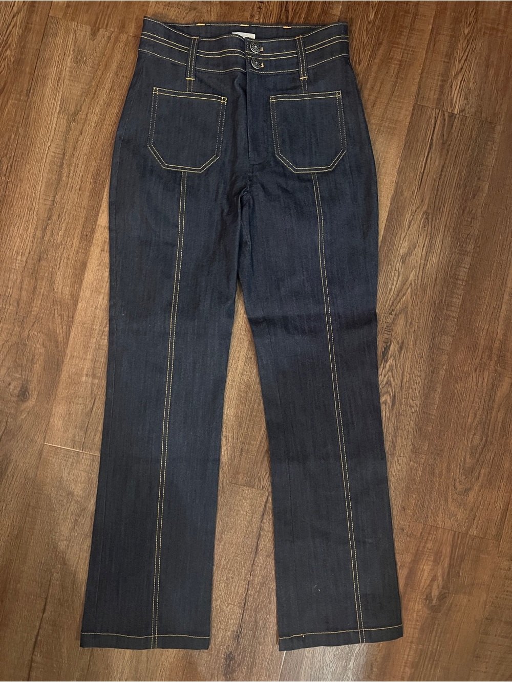 Cinq à Sept Dorothea Indigo High Rise Cropped Flare Jeans Size 0 - Picture 2 of 15